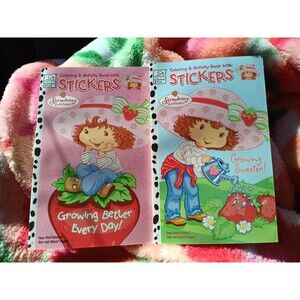 RARE 2004 Strawberry Shortcake Sticker/Activity Book Lot Of 2